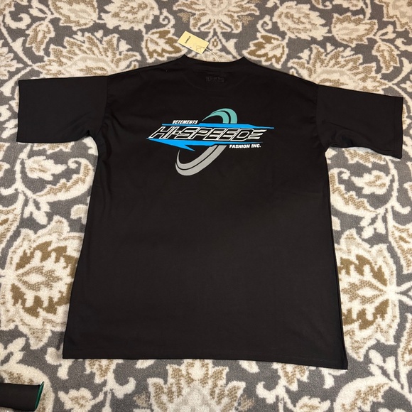 Black Vetements Hi-Speed Logo Grail T-Shirt Men’s Size Large - Picture 4 of 4